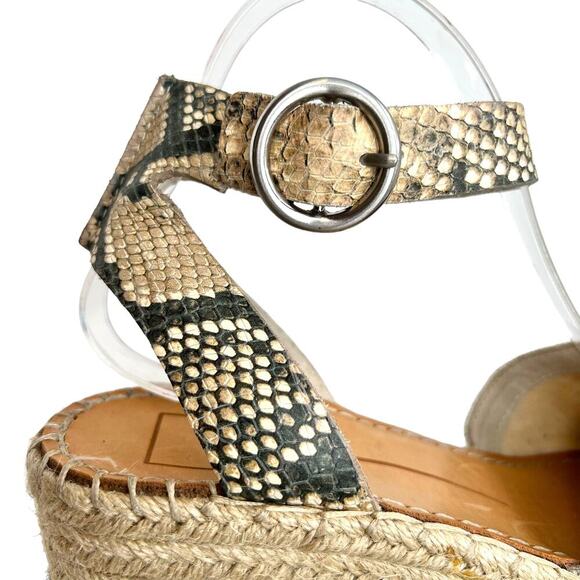 DOLCE VITA Lesly Espadrille Platform Sandal in Tan & Snake Print Women's Sz. 8.5 - Picture 5 of 14